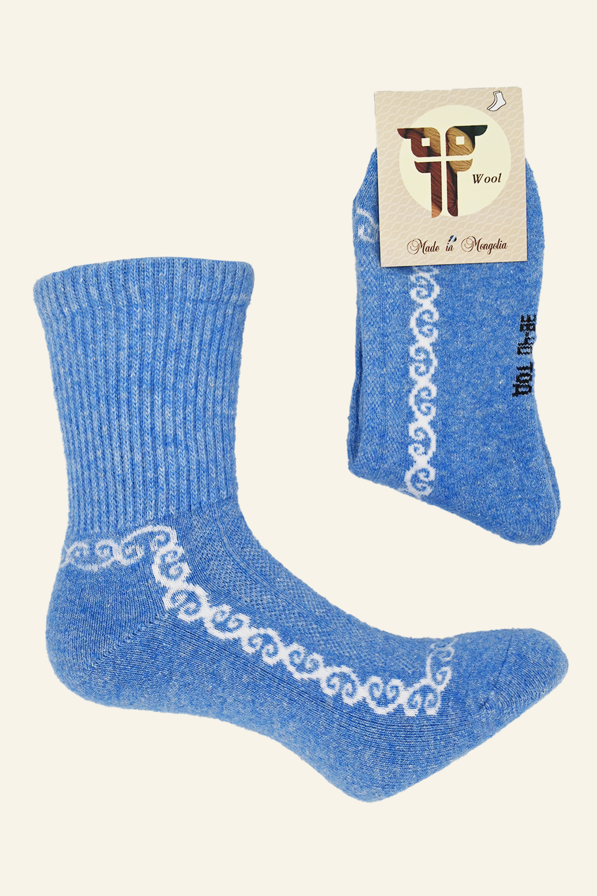 Blue Sheep Wool Socks