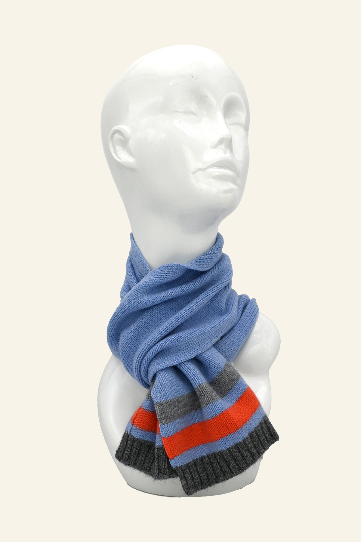 Two ply Blue Cashmere Scarf for Kids
