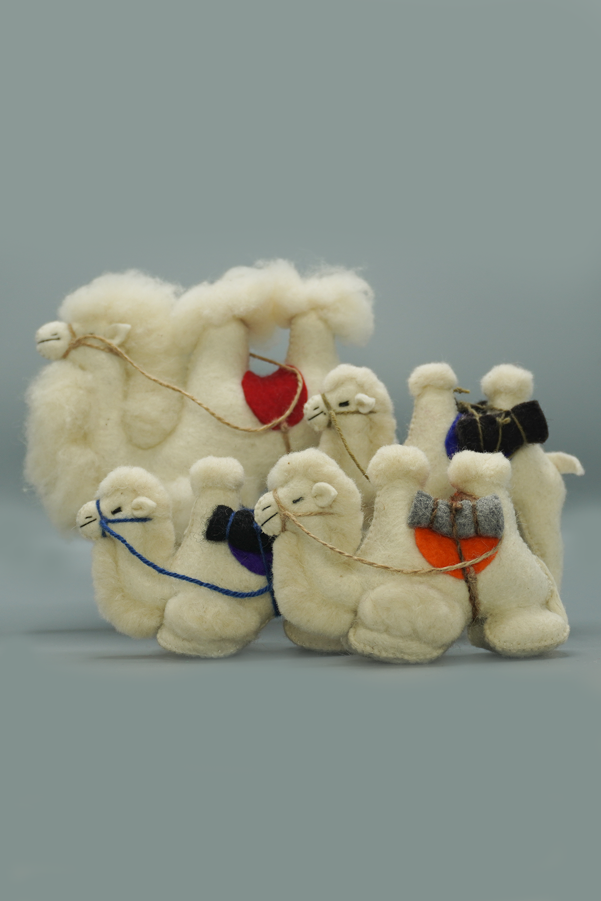 Lying Down Camel Wool Figurine