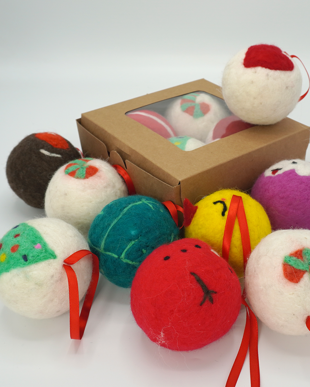 100% Wool Handmade Ornaments