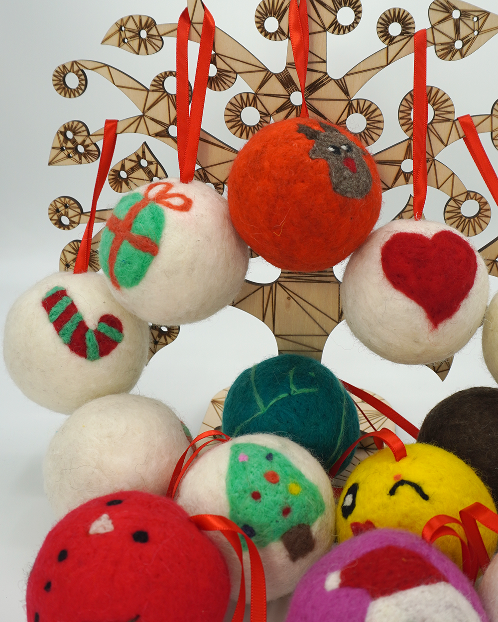 100% Wool Handmade Ornaments