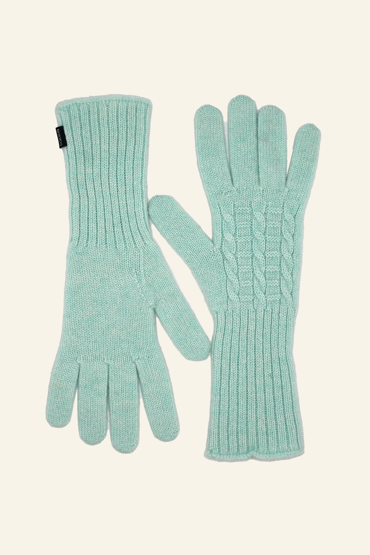 Half Sleeve Cashmere Pattern Knit Gloves