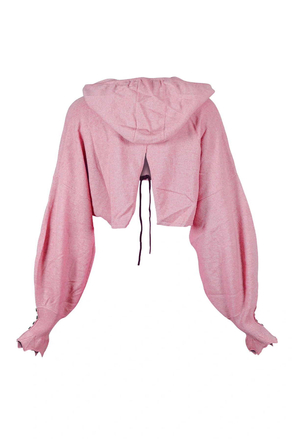 Cashmere Crop top with Detachable Hoodie