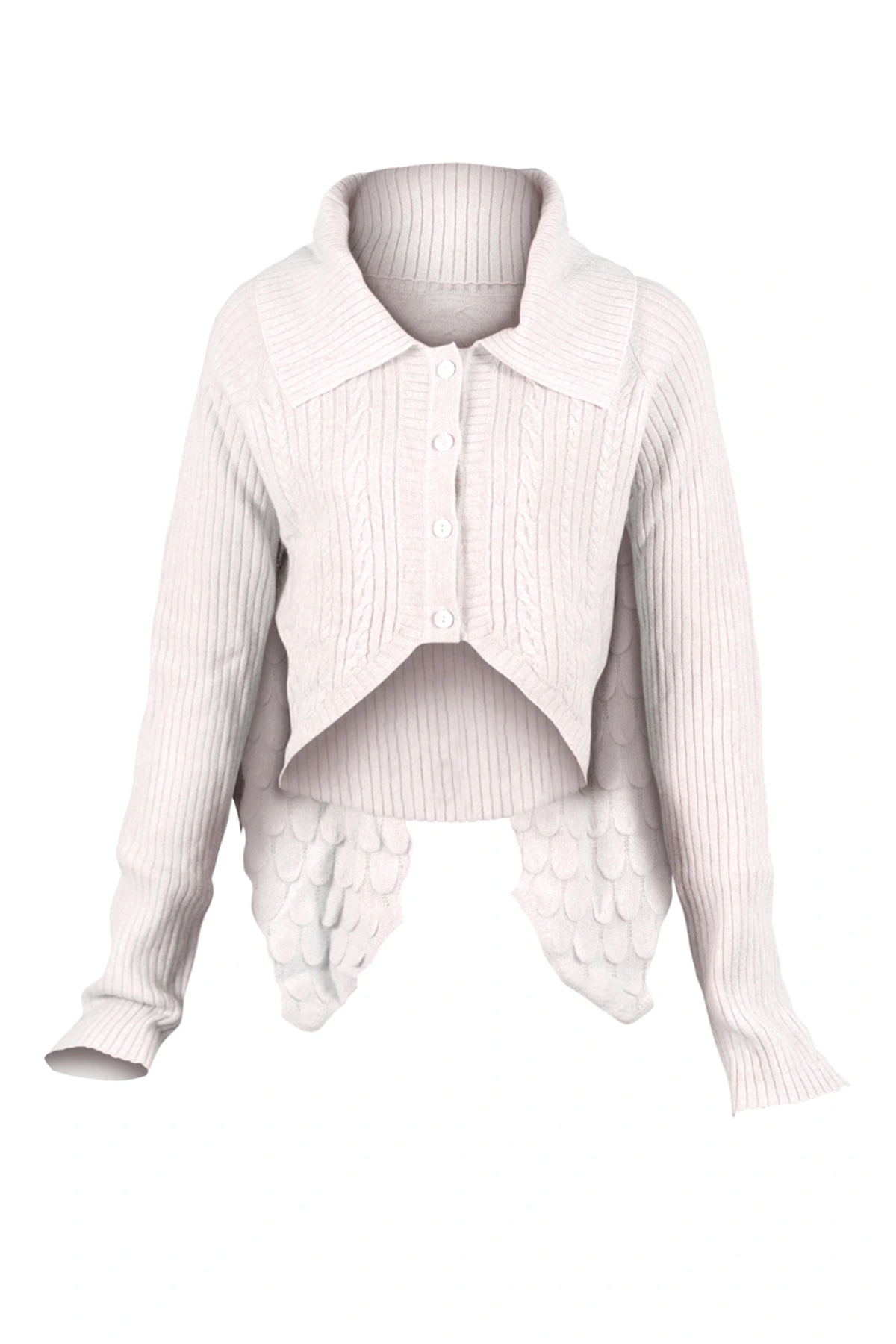 Cashmere Button down with Wing