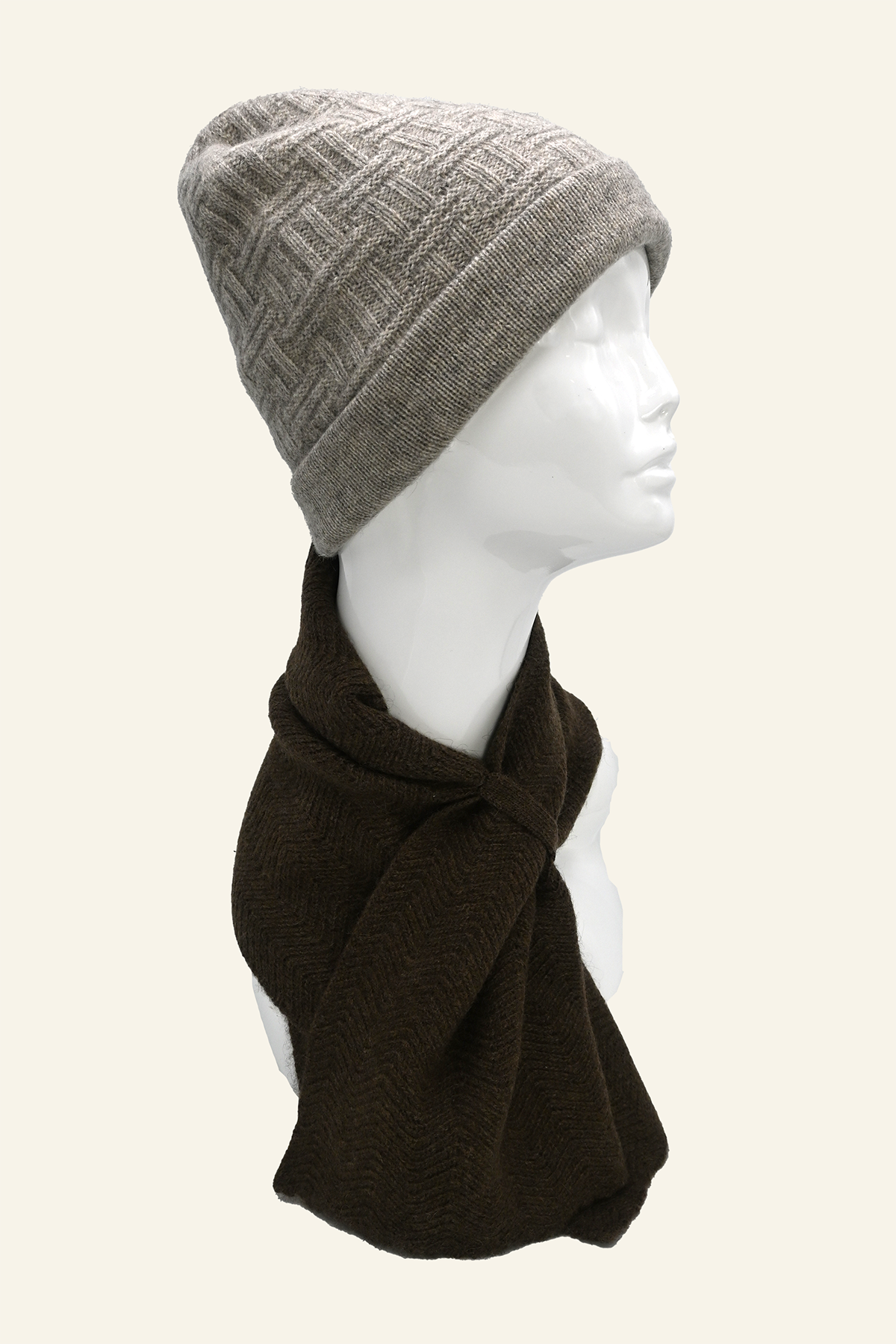 Light Grey Yak Down Hat