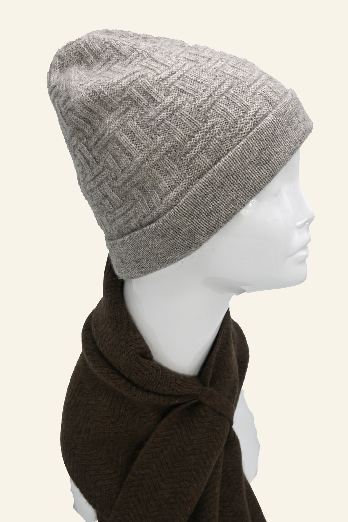 Light Grey Yak Down Hat
